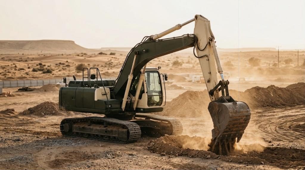 Excavator on site